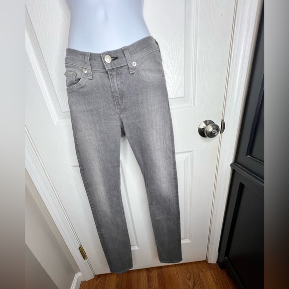 Rag & Bone / Jean Women’s 26 Buxton Gray Skinny Jeans Denim 2 W1502K120 - Picture 2 of 16